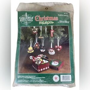 Bucilla Gallery of Stitches Christmas 18 Ornaments w/ Keepsake Box Craft Kit NEW